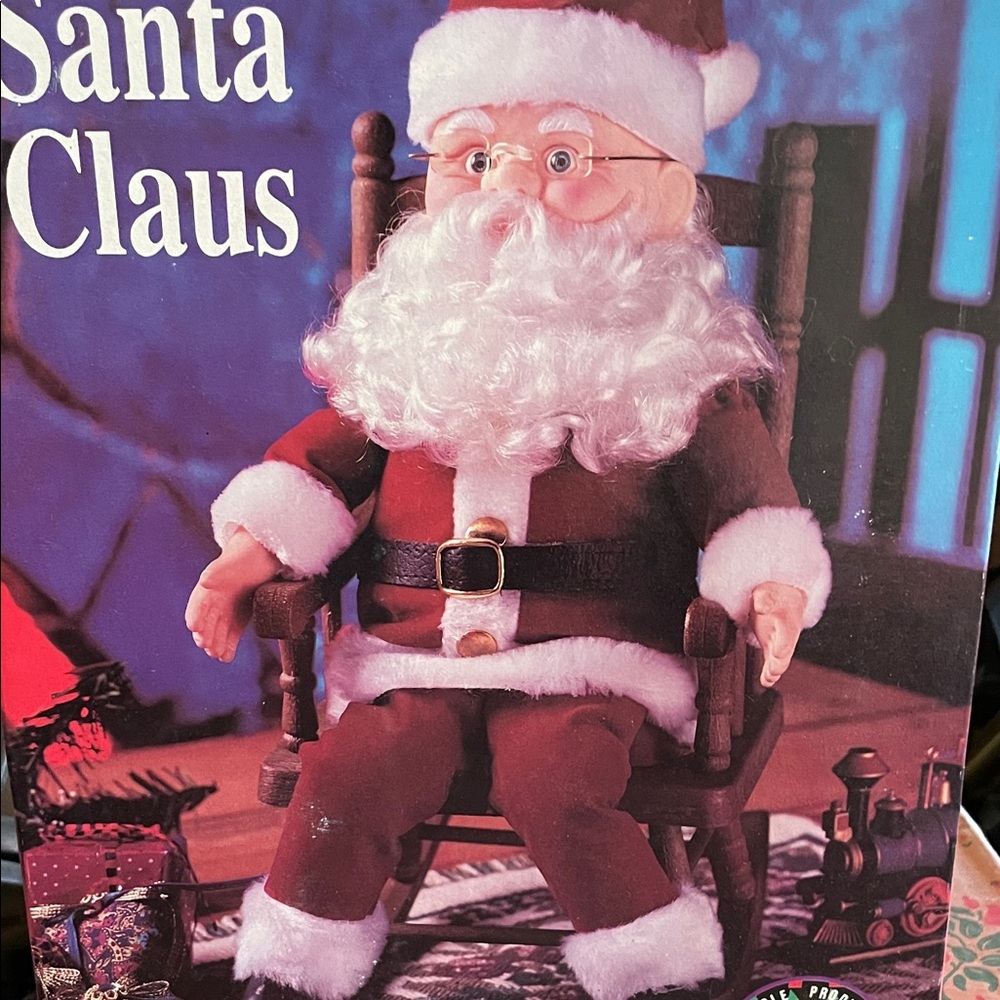 Rocking Santa Claus Figurine with Red Suit